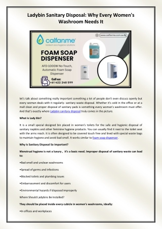 Foam soap dispenser