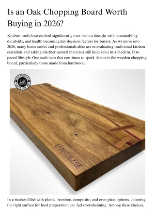 Is an Oak Chopping Board Worth Buying in 2026