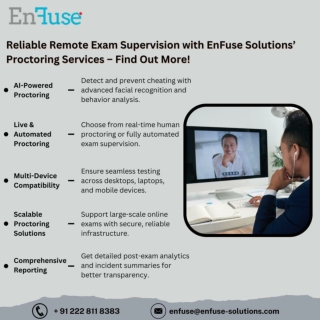 Reliable Remote Exam Supervision with EnFuse Solutions’ Proctoring Services