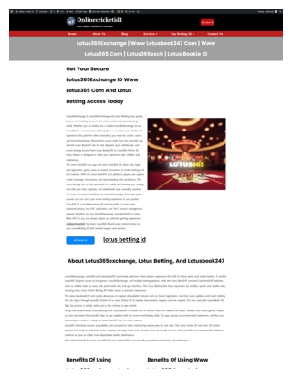 onlinecricketid1-lotus365-exchange.pdf