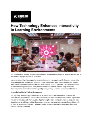 Teacher Empowerment as Technology Enhances Interactivity