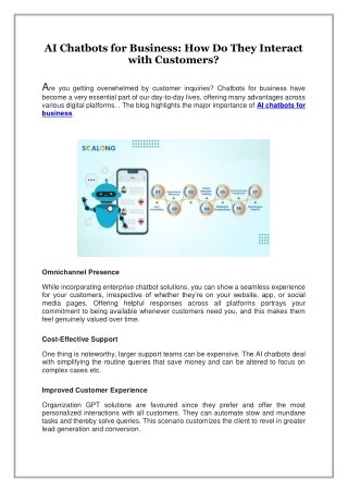AI Chatbots for Business, How Do They Interact with Customers