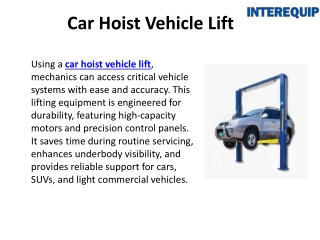 Car Hoist Vehicle Lift, Diagnostic Scanner & Brake Lathe – Advanced Auto Service