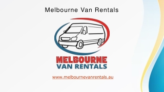 Van Hire In Melbourne