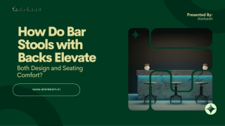 How Do Bar Stools with Backs Elevate Both Design and Seating Comfort
