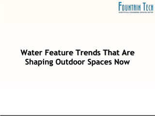 Water Feature Trends That Are Shaping Outdoor Spaces Now
