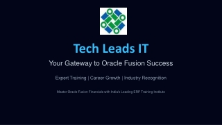 Oracle Fusion Financials Training by Tech Leads IT (Placement-Assisted)