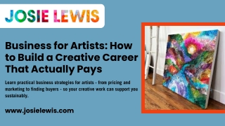 Business for Artists How to Build a Creative Career That Actually Pays