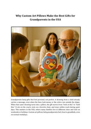 Custom Art Pillows: Thoughtful Gifts for Grandparents