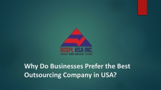 Why Do Businesses Prefer the Best Outsourcing Company