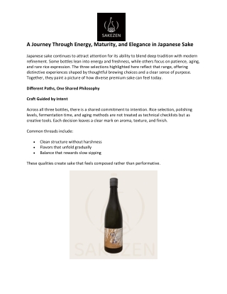 SAKEZEN- Juyondai Banshu Yamadanishiki Junmai Daiginjo