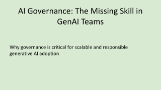 AI Governance: The Missing Skill in GenAI Teams