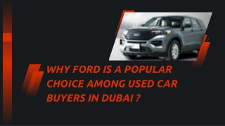 Why Pre owned Ford Cars Is a Popular Choice Among Car Buyers in Dubai?