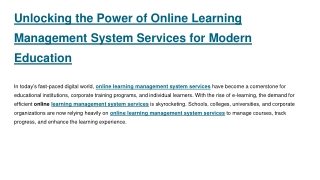 online learning management system