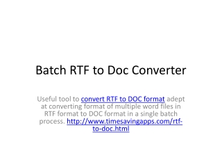 Batch RTF to Doc Converter