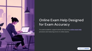 Online Exam Help Designed for Exam Accuracy