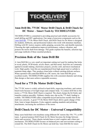 Get Heavy-Duty Drill Chuck for DC Motor for Secure Hold