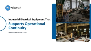 Industrial Electrical Equipment That Supports Operational Continuity