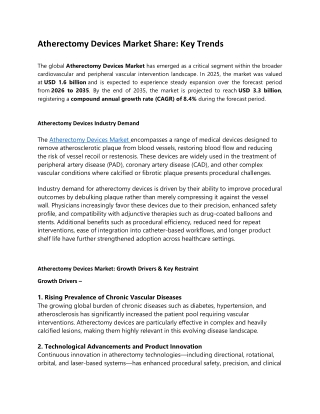Atherectomy Devices Market