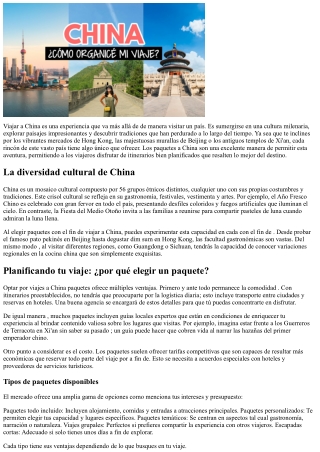 Promociones a China: vive la tradición ancestral