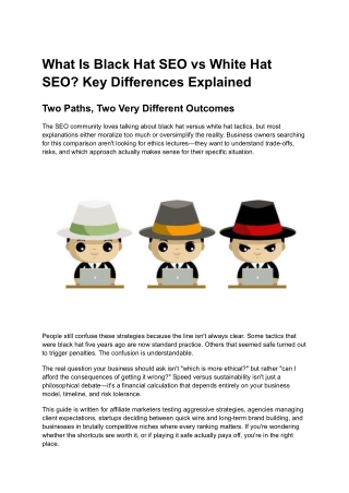 Black Hat SEO vs White Hat SEO: Key Differences 2026