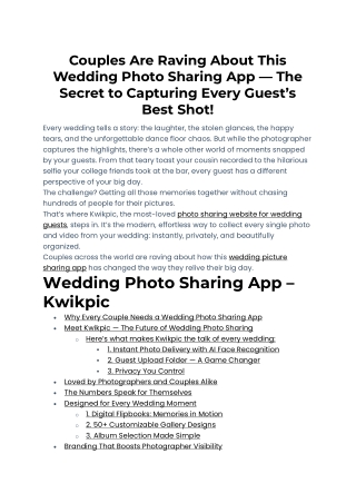 Couples Are Raving About This Wedding Photo Sharing App