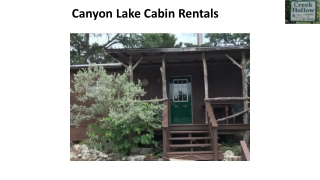 Canyon Lake Cabin Rentals