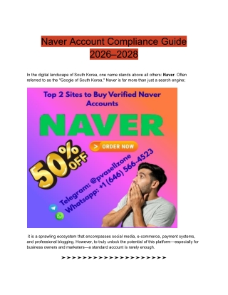 Naver Account Compliance Guide 2026–2028