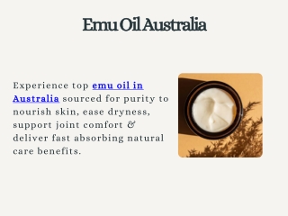 Emu Oil Australia