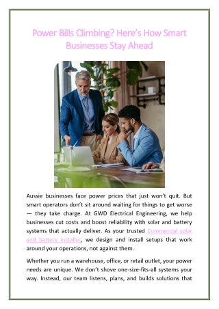 Power Bills Climbing Here’s How Smart Businesses Stay Ahead