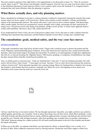 The Botox Treatment Process: Consultation, Mapping, and Dosing