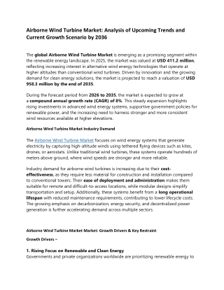 Airborne Wind Turbine Market