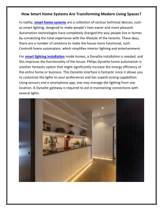How Smart Home Systems Are Transforming Modern Living Spaces