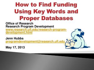 How to Find Funding Using Key Words and Proper Databases