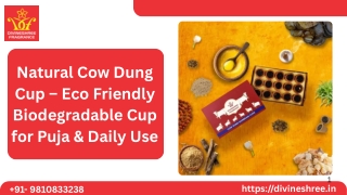 Natural Cow Dung Cup – Eco Friendly Biodegradable Cup for Puja & Daily Use