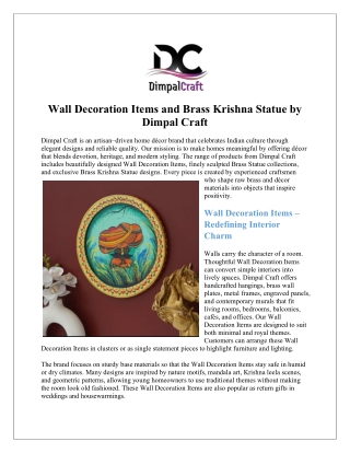 Shop Brass Krishna Statues to Bring Peace to Your Home