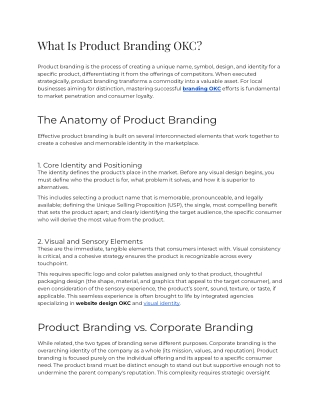 E3 - What Is Product Branding OKC