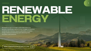 Renewable Energy Market Outlook Solar, Wind, Hydro & Clean Energy Trends