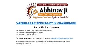 Trusted Vashikaran Specialist in Chandigarh for Marriage Issues