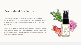 Can the Best Natural Eye Serum Help Improve the Look of Tired Eyes?