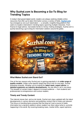 Why Suzhal.com Is Becoming a Go-To Blog for Trending Topics