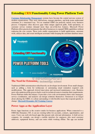CRM Training Institutes In Hyderabad for Dynamics 365