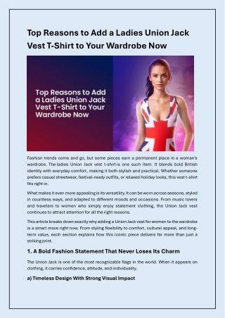 The Ultimate Wardrobe Essential: Ladies Union Jack Vest T-Shirt