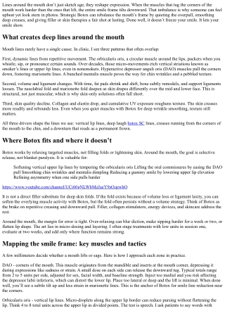 Smile Frame Fix: Botox for Deep Lines Around the Mouth