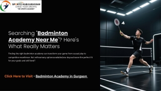 Badminton Academy Near Me? What Really Matters
