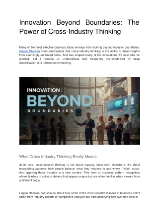 Innovation Beyond Boundaries_ The Power of Cross-Industry Thinking