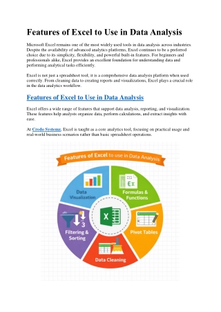Features of Excel to Use in Data Analysis_Credo Systemz
