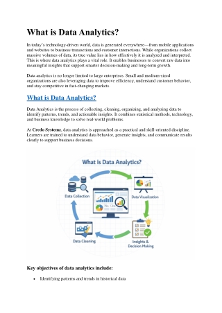 What is Data Analytics_Credo Systemz