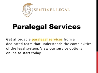 Paralegal Services