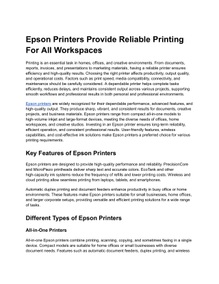 Epson Printers
